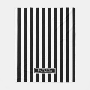 Manta Polar Nombre blanco y negro del personalizado de las