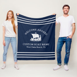 Manta Polar Nombre de barco personalizado moderno náutico y lo