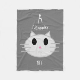Manta Polar Nombre de BFF Mascota personalizado de felino pers