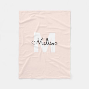 Manta Polar Nombre de caligrafía de escritura a mano monogram