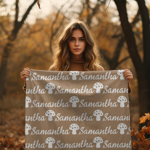 Manta Polar Nombre de Caligrafía Personalizada de moda Hongo