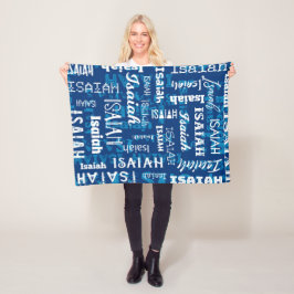 Manta Polar Nombre de encargo personalizado para Isaías