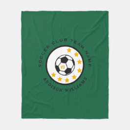Manta Polar Nombre de equipo de fútbol personalizado número ve