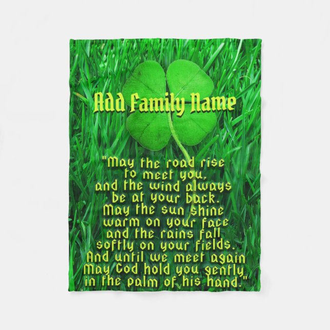 Manta Polar Nombre de familia de la bendición de irlandés (Anverso)