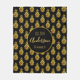 Manta Polar Nombre de familia del patrón de las piñas de oro n