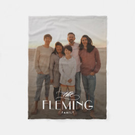 Manta Polar Nombre de familia retrato personalizado de una man