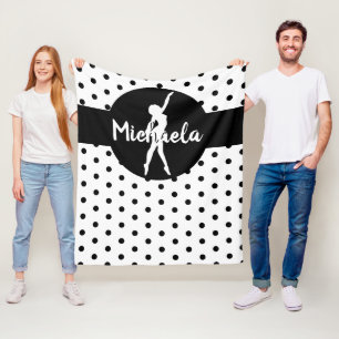 Manta Polar Nombre de gimnasia de baile Ballerina Black White 