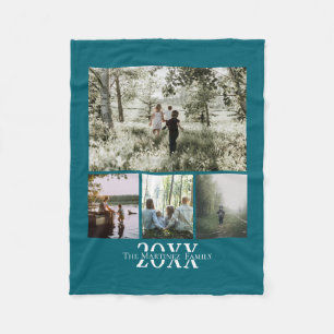 Manta Polar Nombre de Instagram de collage de fotos y año pers