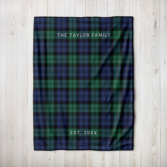 Manta Polar Nombre de la familia Rústico Verde Azul Azul Negro (Subido por el creador)