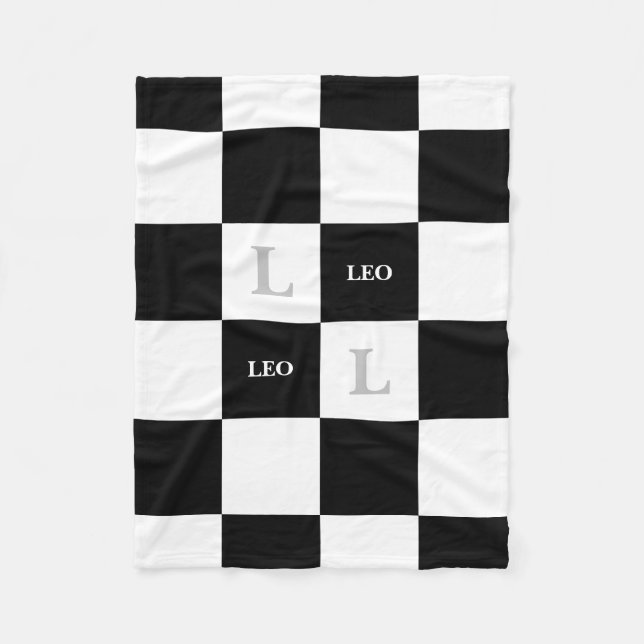 Manta Polar Nombre de Leo Personalizado Niños Unisex Nombre de (Anverso)