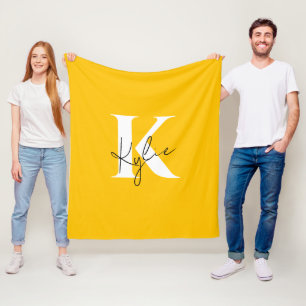 Manta Polar Nombre de monograma personalizado vibrante moderno