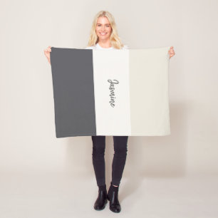 Manta Polar Nombre de personalización de franjas neutras