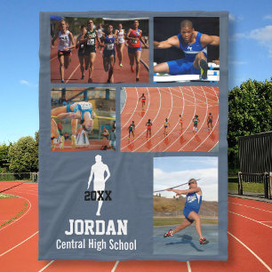 Manta Polar Nombre de pista y Collage de fotos de campo person