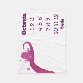 Manta Polar Nombre de pulpo rosado Hito Fleece Blanc