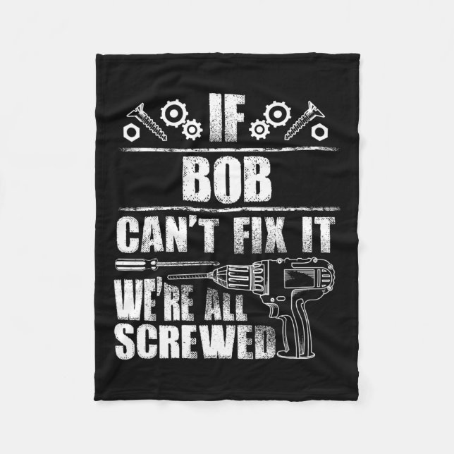 Manta Polar Nombre de regalo Fix It Funny Cumpleaños Personali (Anverso)