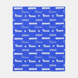 Manta Polar Nombre de repetición azul real personalizado