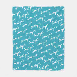 Manta Polar Nombre de repetición personalizado de caligrafía a