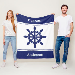 Manta Polar Nombre de Wheel Nautical Rope Add de capitán
