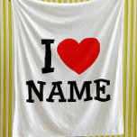 Manta Polar Nombre del corazón<br><div class="desc">Escriba el nombre o texto deseado en la sección de nombres.</div>