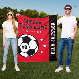 Manta Polar Nombre del equipo de fútbol rojo y jugador