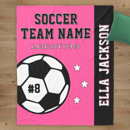 Manta Polar Nombre del equipo de fútbol rosa y jugador