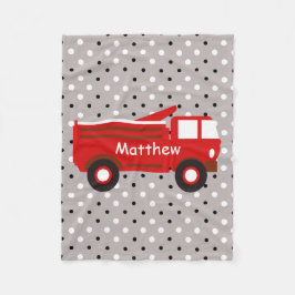 Manta Polar ¡Nombre del Firetruck w, lindo para los niños!