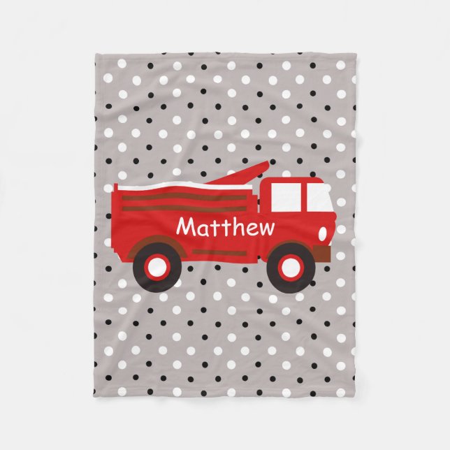 Manta Polar ¡Nombre del Firetruck w, lindo para los niños! (Anverso)