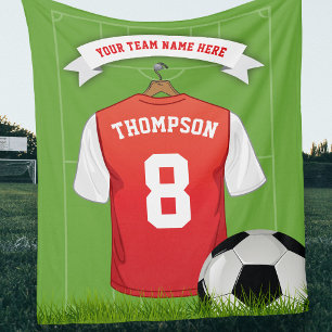 Manta Polar Nombre del futbol modificable, número, equipo