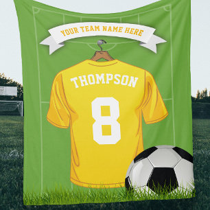 Manta Polar Nombre del futbol modificable, número, equipo