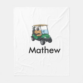Manta Polar nombre del hombre del coche de golf verde regalos