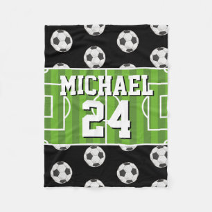 Manta Polar Nombre del jugador de patrón de fútbol Jersey Sp