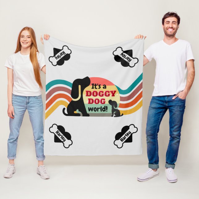 Manta Polar Nombre del Mascota de perro de la dugona personali (In situ)