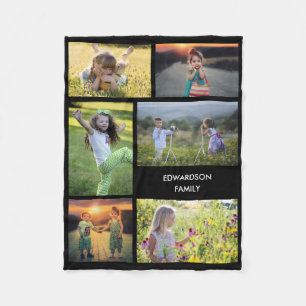 Manta Polar Nombre del monograma de la colección de fotos fami