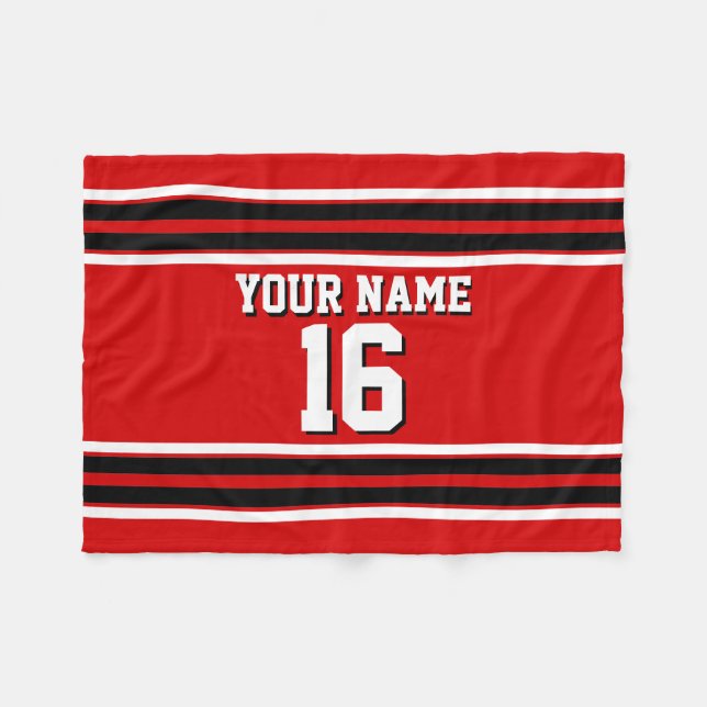 Manta Polar Nombre del número de Personalizado de Jersey del e (Frente (Horizontal))