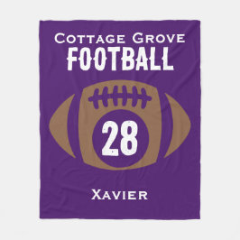 Manta Polar Nombre del personalizado, número, escuela