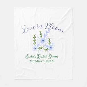 Manta Polar nombre ducha nupcial boho amor en flor púrpura ret