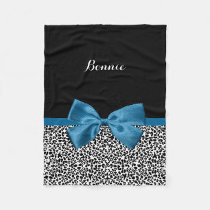 Manta Polar Nombre Giro Leopardo Imprimir Bonito Cobalt Azul C