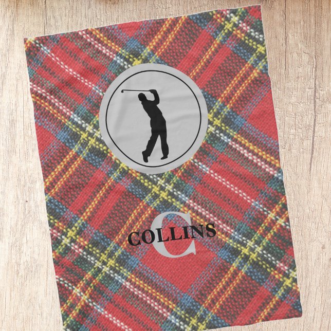 Manta Polar Nombre inicial Man Golfer Royal Stewart Tartan Pla (Subido por el creador)