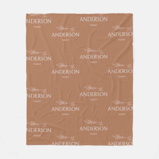 Manta Polar Nombre moderno de la familia Earthy Brown (Anverso)