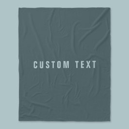 Manta Polar Nombre moderno y elegante | Gris azul