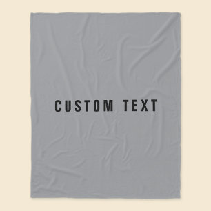 Manta Polar Nombre moderno y elegante Gris y negro