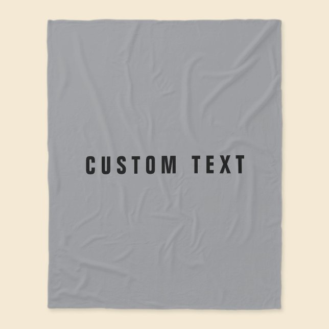 Manta Polar Nombre moderno y elegante | Gris y negro (Subido por el creador)