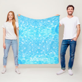 Manta Polar Nombre personalizado agua ripple textura de agua m