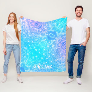 Manta Polar Nombre personalizado agua ripple textura de agua m