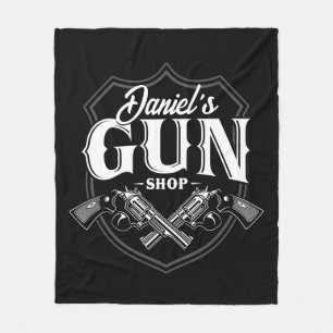 Manta Polar NOMBRE Personalizado Antiguos Revólveres Tienda de