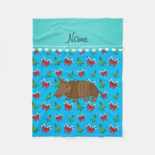 Manta Polar Nombre personalizado armadillo cielo azul dulces a
