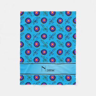 Manta Polar Nombre personalizado Arquetería azul cielo