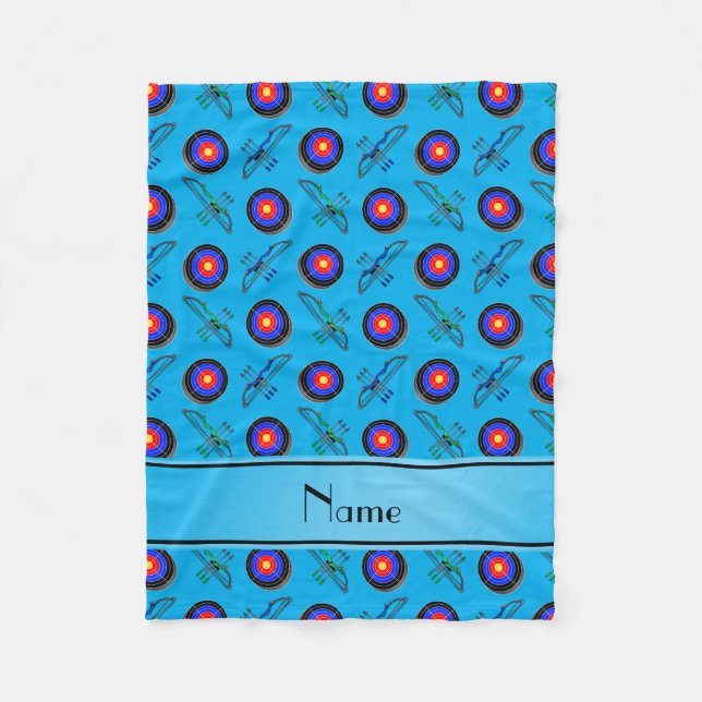 Manta Polar Nombre personalizado Arquetería azul cielo (Anverso)