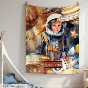 Manta Polar Nombre personalizado Astronauta Astronauta Galaxy