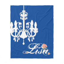 Nombre Personalizado Azul con Candil Blanco